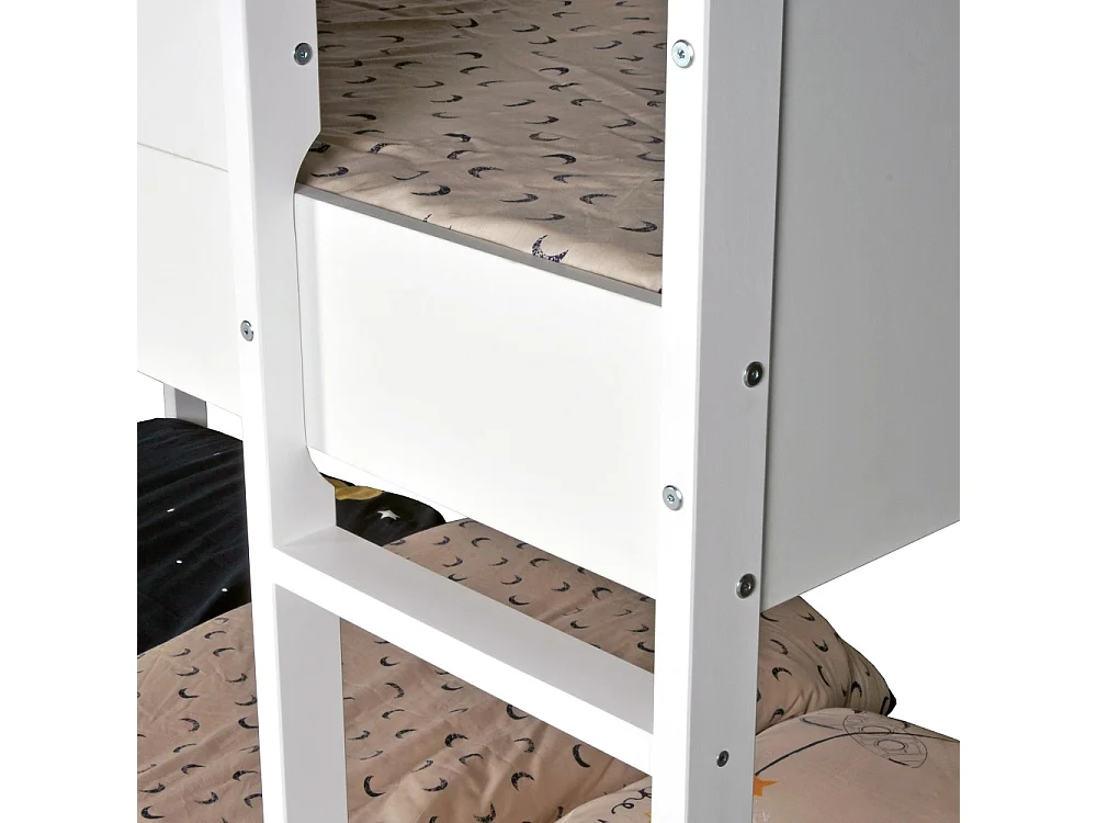 LIT SUPERPOSE 90x190 BOB + 2 SOMMIERS / Blanc