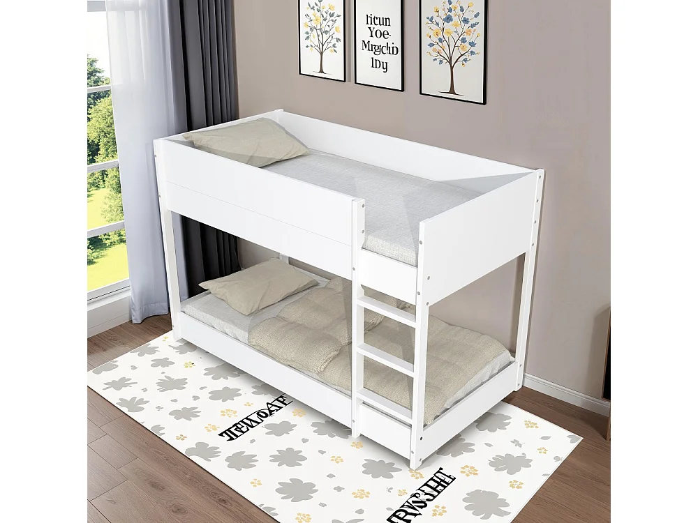 LIT SUPERPOSE 90x190 BOB + 2 SOMMIERS / Blanc