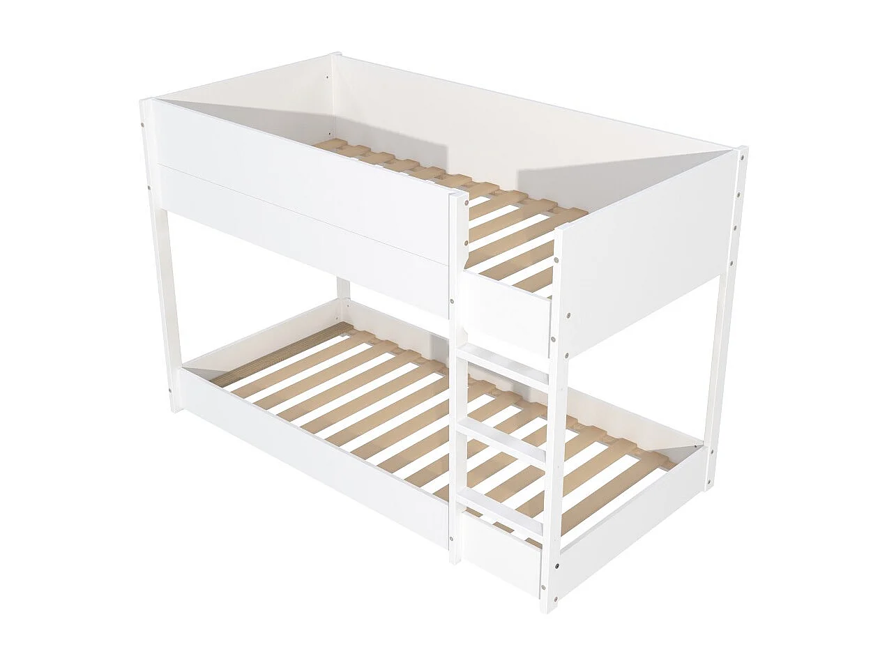 LIT SUPERPOSE 90x190 BOB + 2 SOMMIERS / Blanc