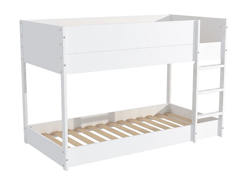 LIT SUPERPOSE 90x190 BOB + 2 SOMMIERS / Blanc