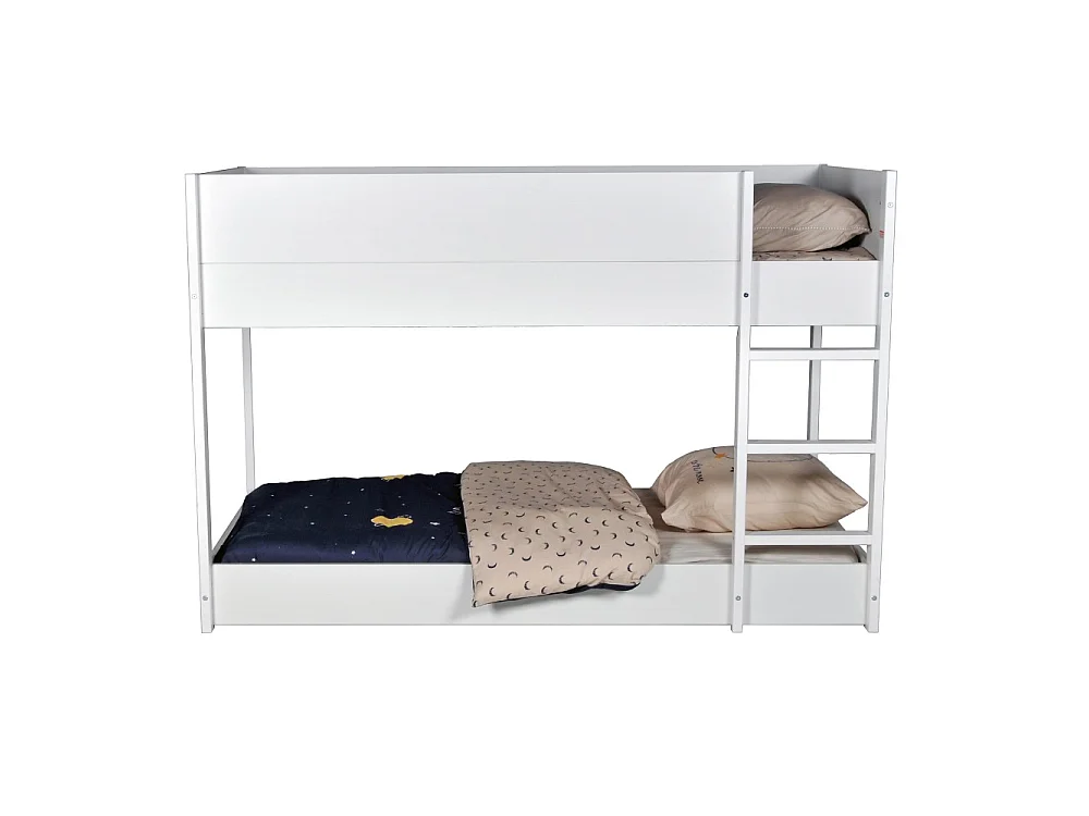 LIT SUPERPOSE 90x190 BOB + 2 SOMMIERS / Blanc