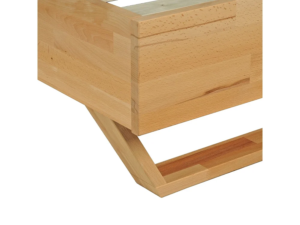 Lit 160x200 cm TAO + Sommier / Hêtre massif huilé