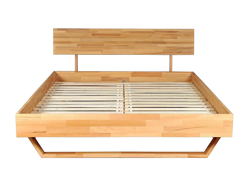 Lit 160x200 cm TAO + Sommier / Hêtre massif huilé