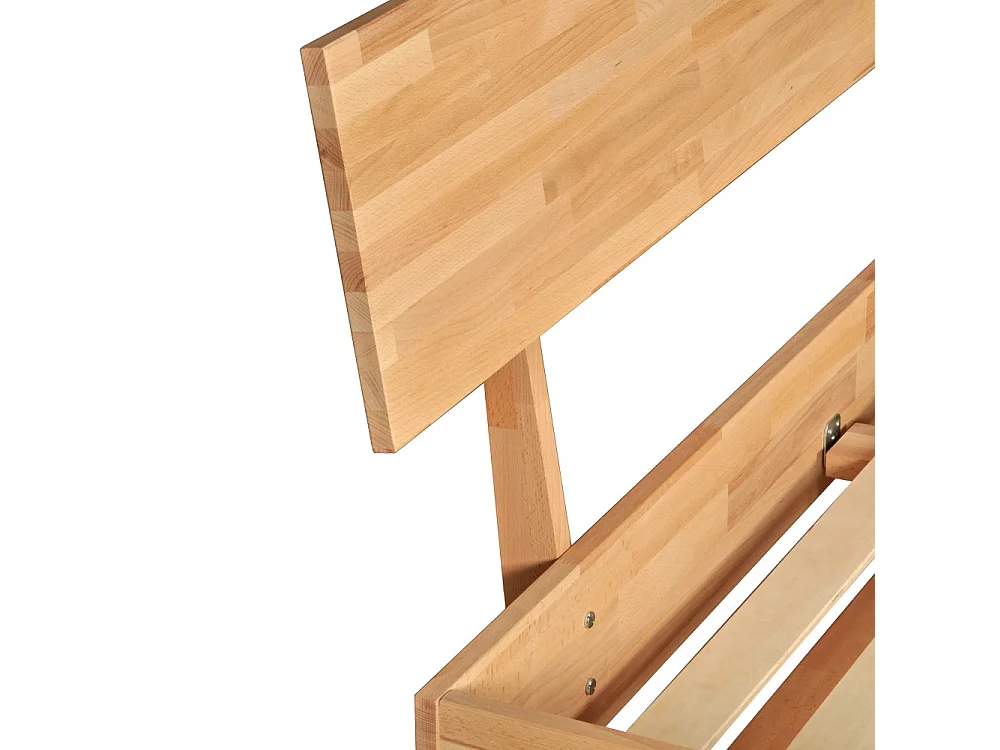 Lit 160x200 cm TAO + Sommier / Hêtre massif huilé