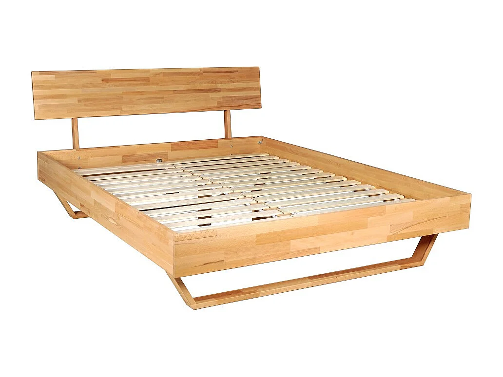 Lit 160x200 cm TAO + Sommier / Hêtre massif huilé