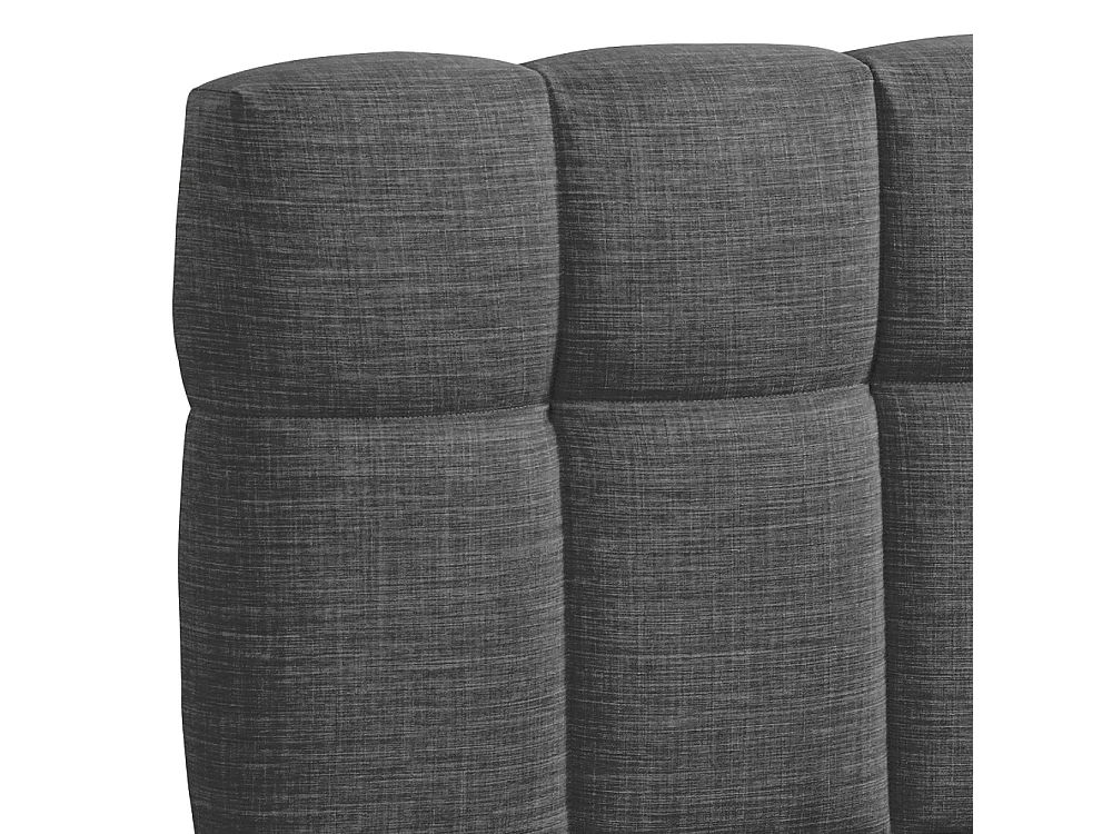 Lit coffre 140x190 cm ELIAS + sommier / Gris foncé