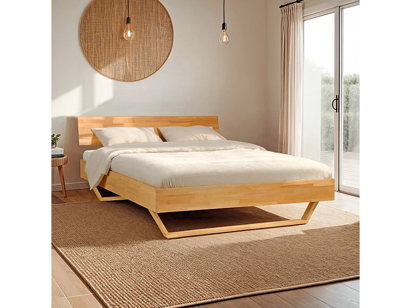 Lit 160x200 cm TAO / Hêtre massif huilé