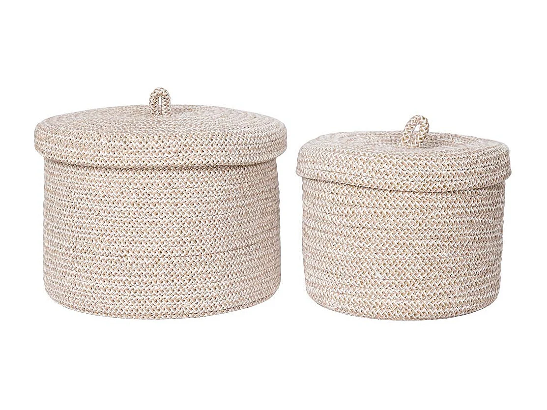 Sebal panier lot de 2 pièces beige.