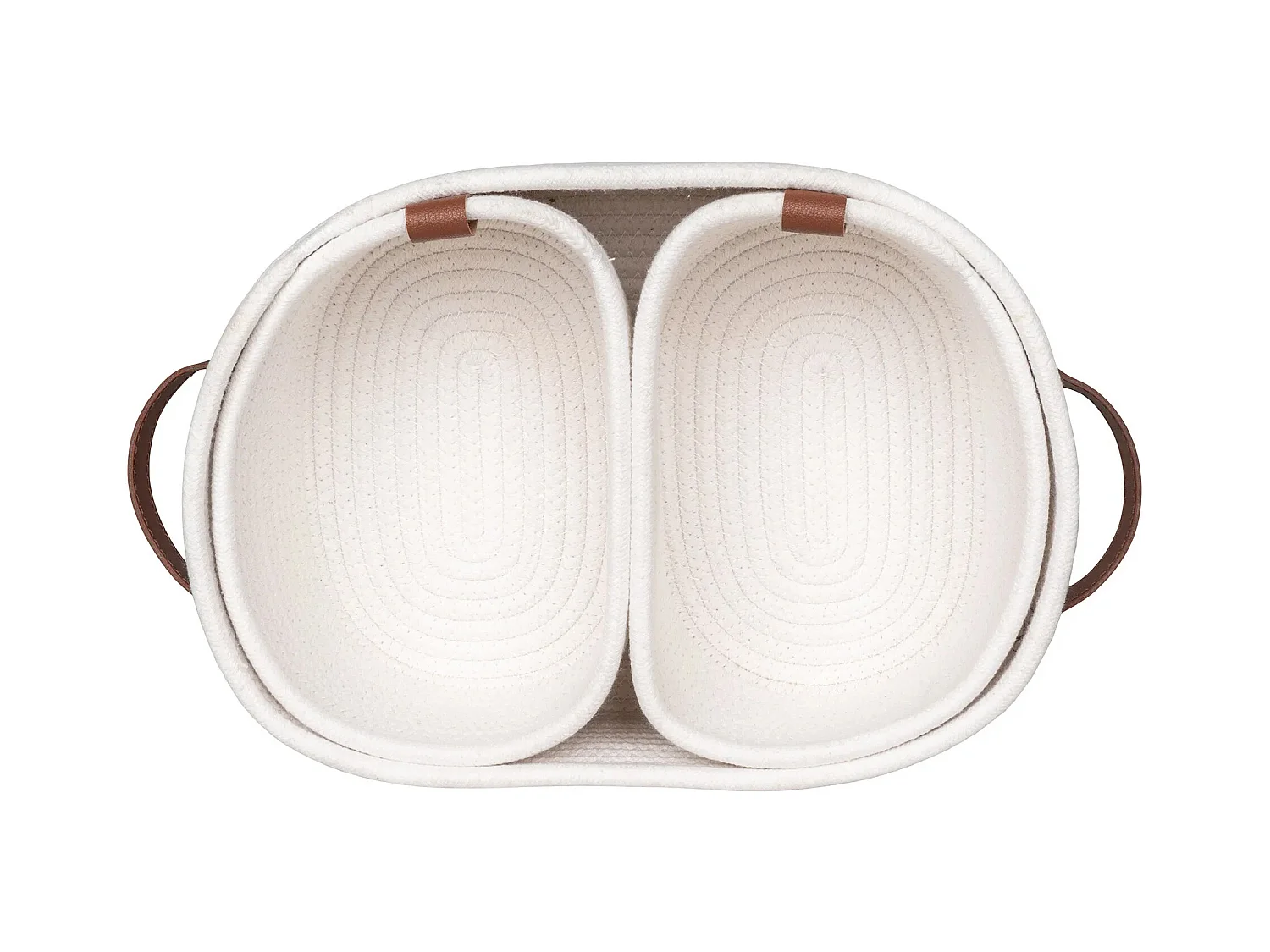 Lot de 3 paniers de rangement JARANA – Coton blanc