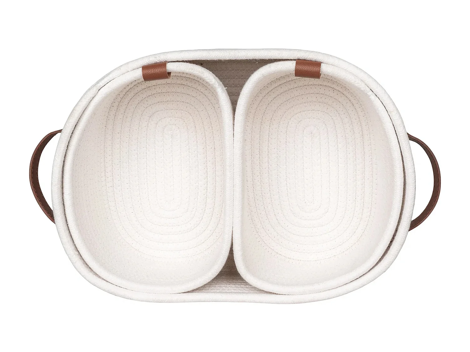 Lot de 3 paniers de rangement JARANA – Coton blanc