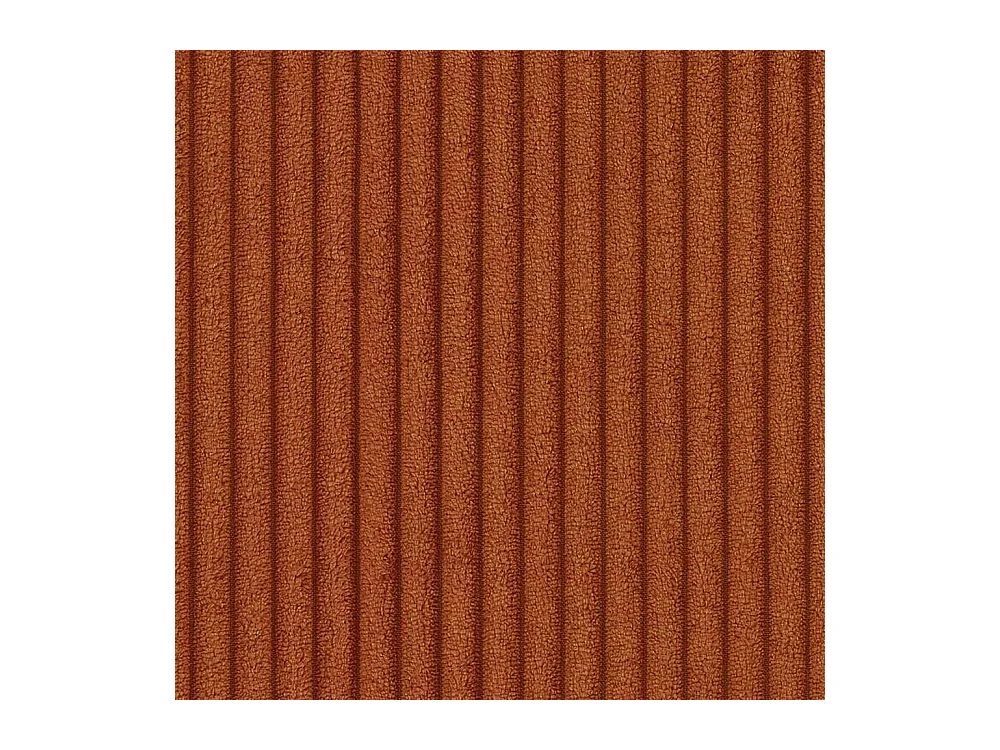 Canapé d'angle convertible et réversible avec coffre THEO en velours côtelé / Terracotta