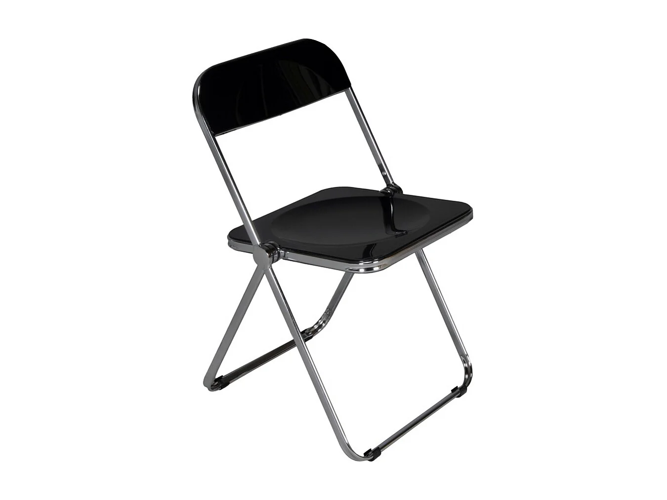 Lot de 4 chaises pliantes de salle à manger EVA / Noir