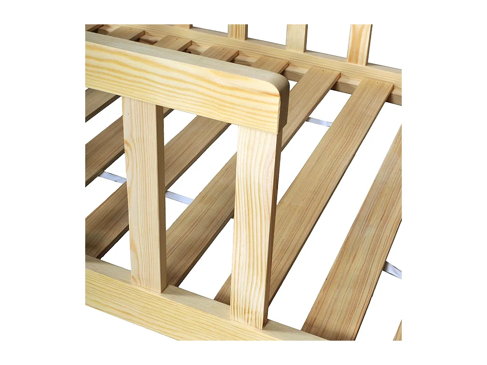 Lit NINO 70x140 + 1 sommier + barrière / Naturel