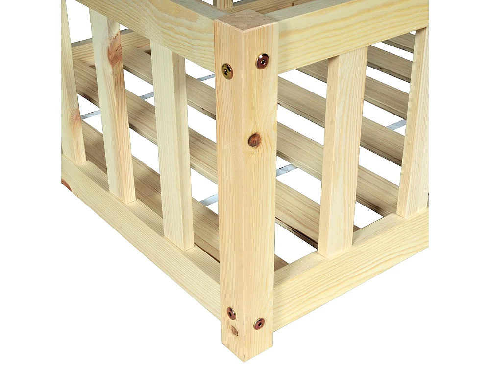 Lit NINO 70x140 + 1 sommier + barrière / Bois clair