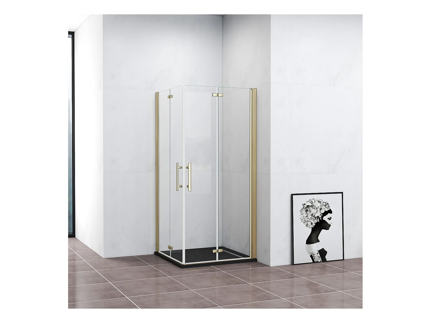 70x195cm 6mm Sicherheitsglas Duschwand Faltwand Duschkabine Duschtür Scharniertür