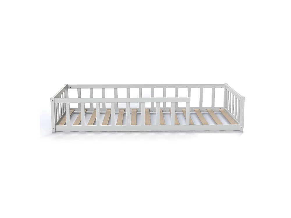 Lit NINO 90x190 avec Matelas et sommier/ Blanc