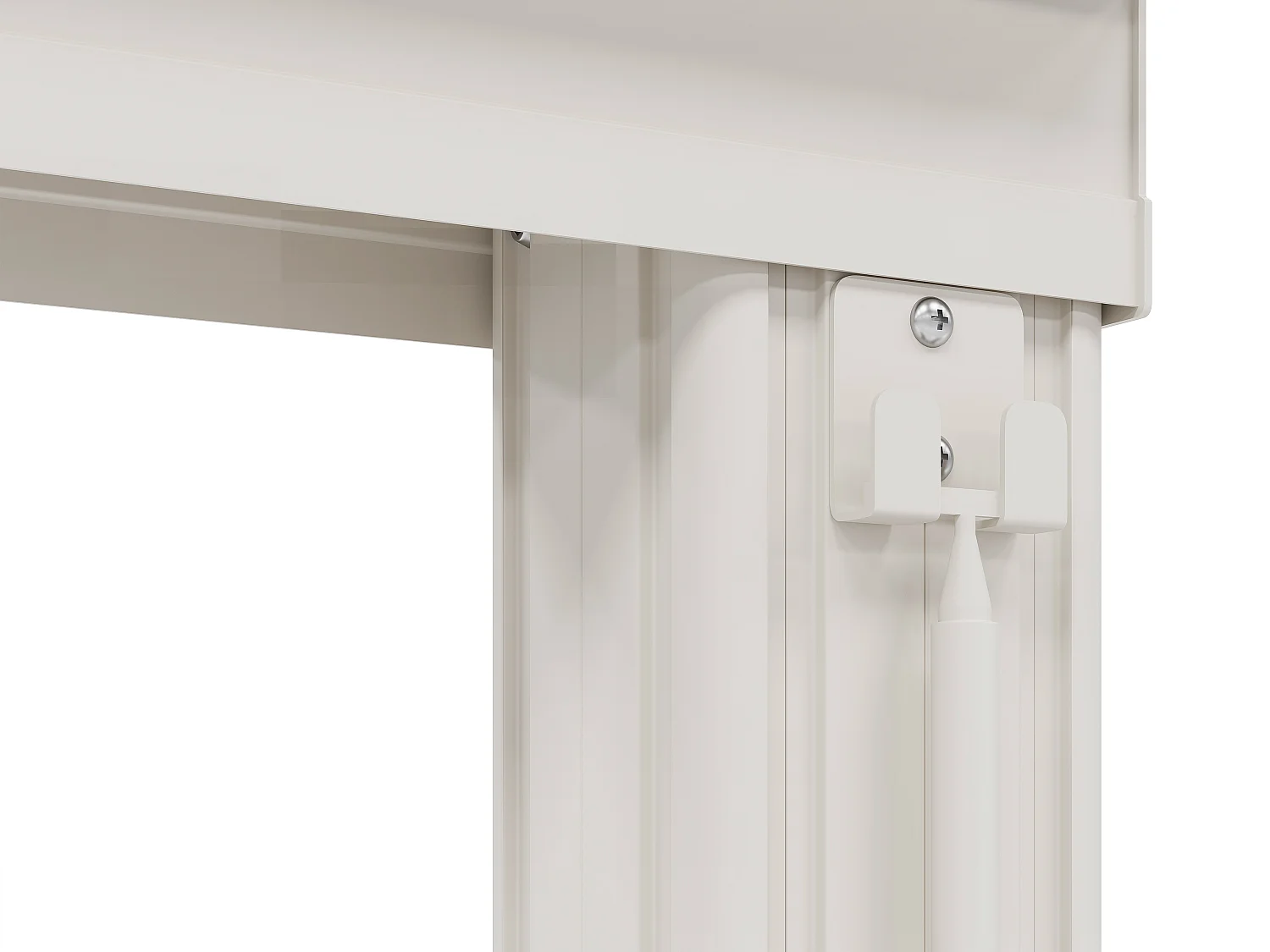 Pergola adossée en aluminium avec toit coulissant - 12 m² - blanc - IZEDA