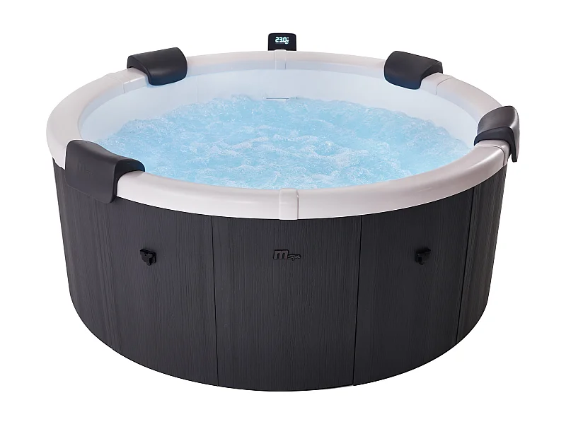 Spa semi-rigide rond MSpa 6 places gris avec accessoires - 138 jets - D182 cm x H70 cm - LAPEKA