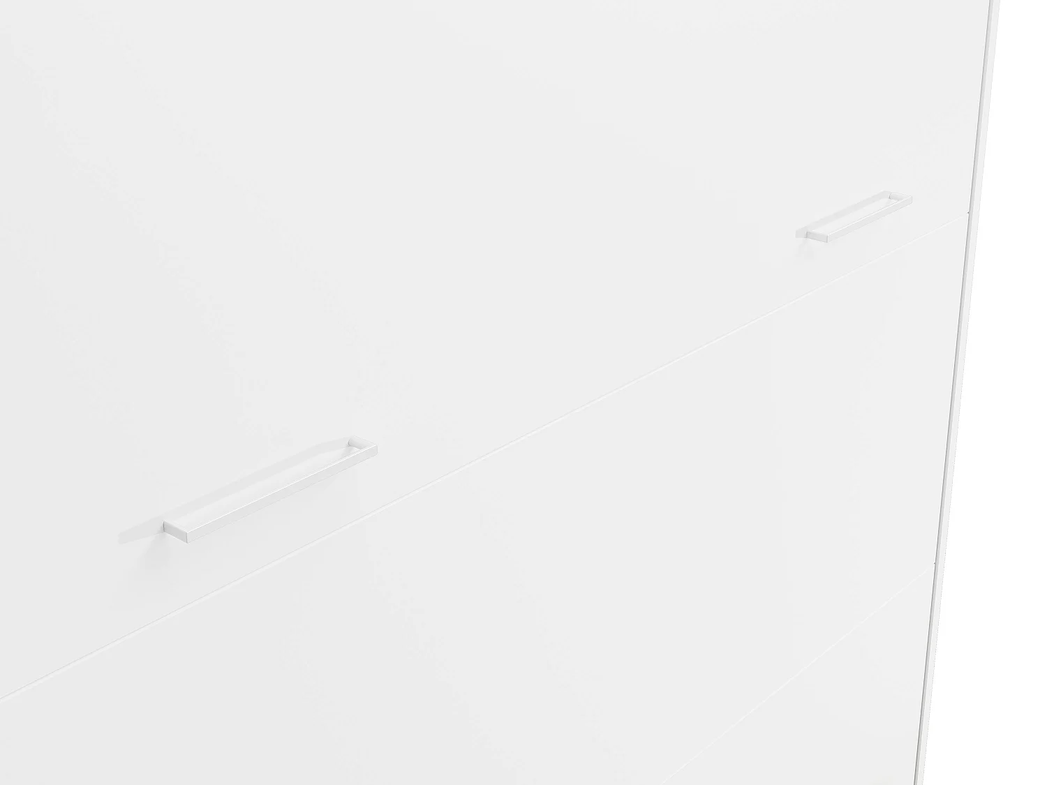 Infällbar säng 160 x 200 cm - Vertikal manuell öppning - Vit + Madrass - BEGANIO