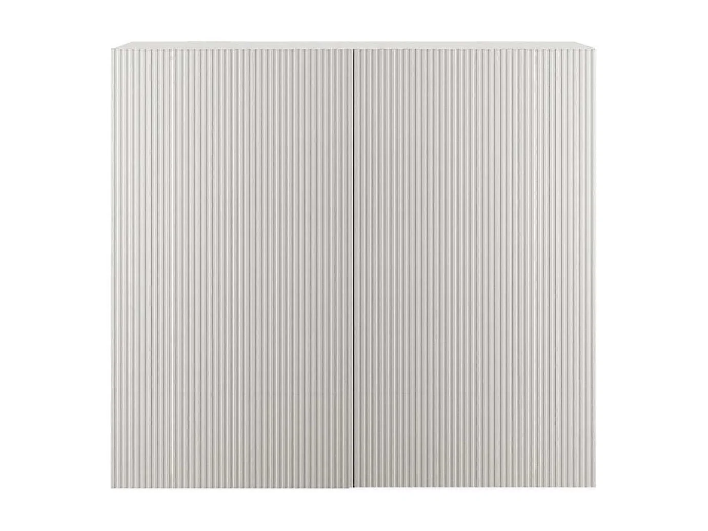 Rangement 2 portes blanc façades relief à stries verticales - JANEIRO BLANC