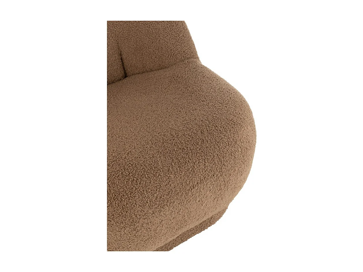 Puf de Tela Marrón 78x88x72cm