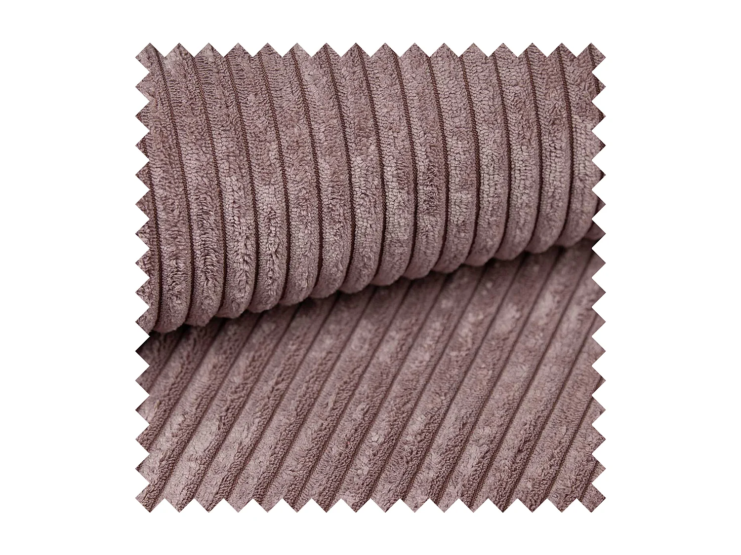 Canapé d’angle convertible – en velours côtelé – lilas – droite – FARESE MINI