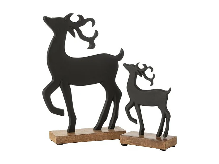 Reno en base de aluminio/madera negro grande