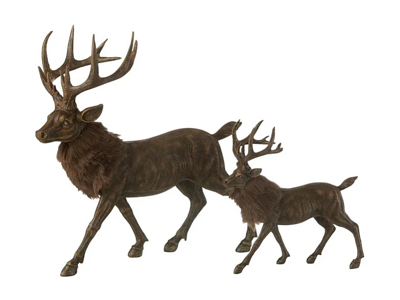 Ciervo de resina marrón 39x18x39 cm