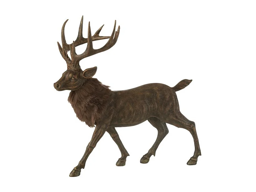 Ciervo de resina marrón 39x18x39 cm