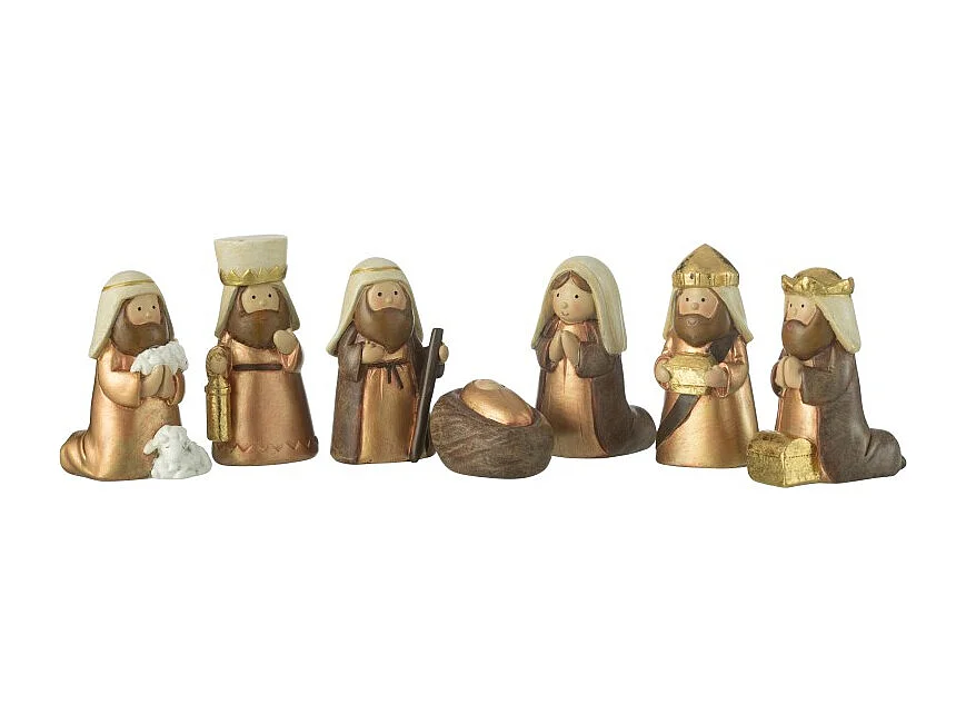 Belén de resina multicolor 6x4x4 cm