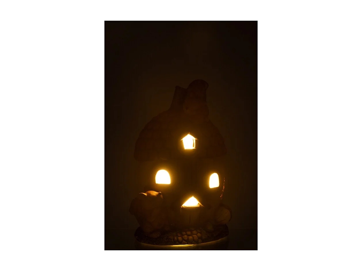 Maison gland en polyresine marron 22x20x35.5 cm