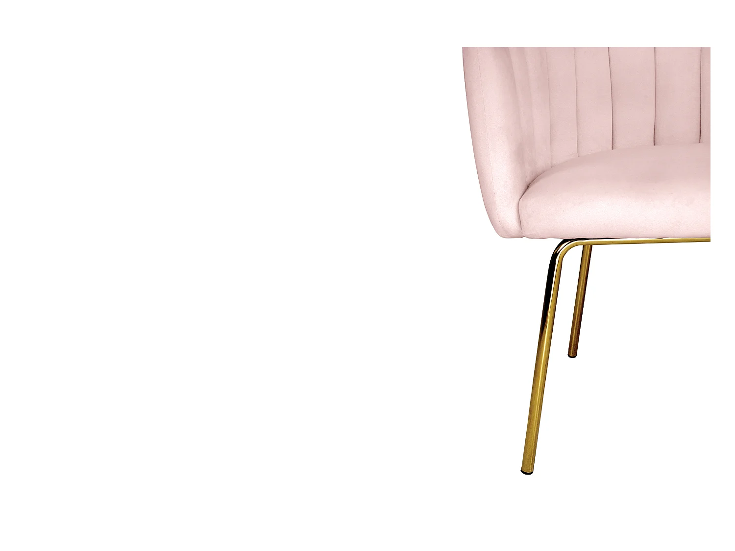 Poltrona conchiglia in velluto rosa poltroncina vintage – Perla