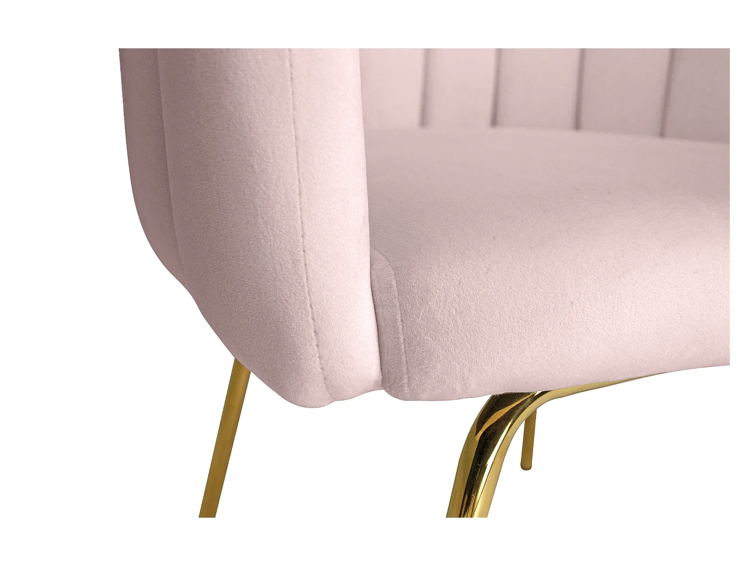 Poltrona conchiglia in velluto rosa poltroncina vintage – Perla