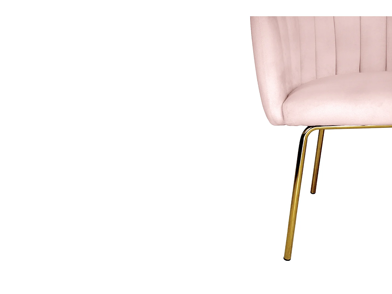 Poltrona conchiglia in velluto rosa poltroncina vintage – Perla