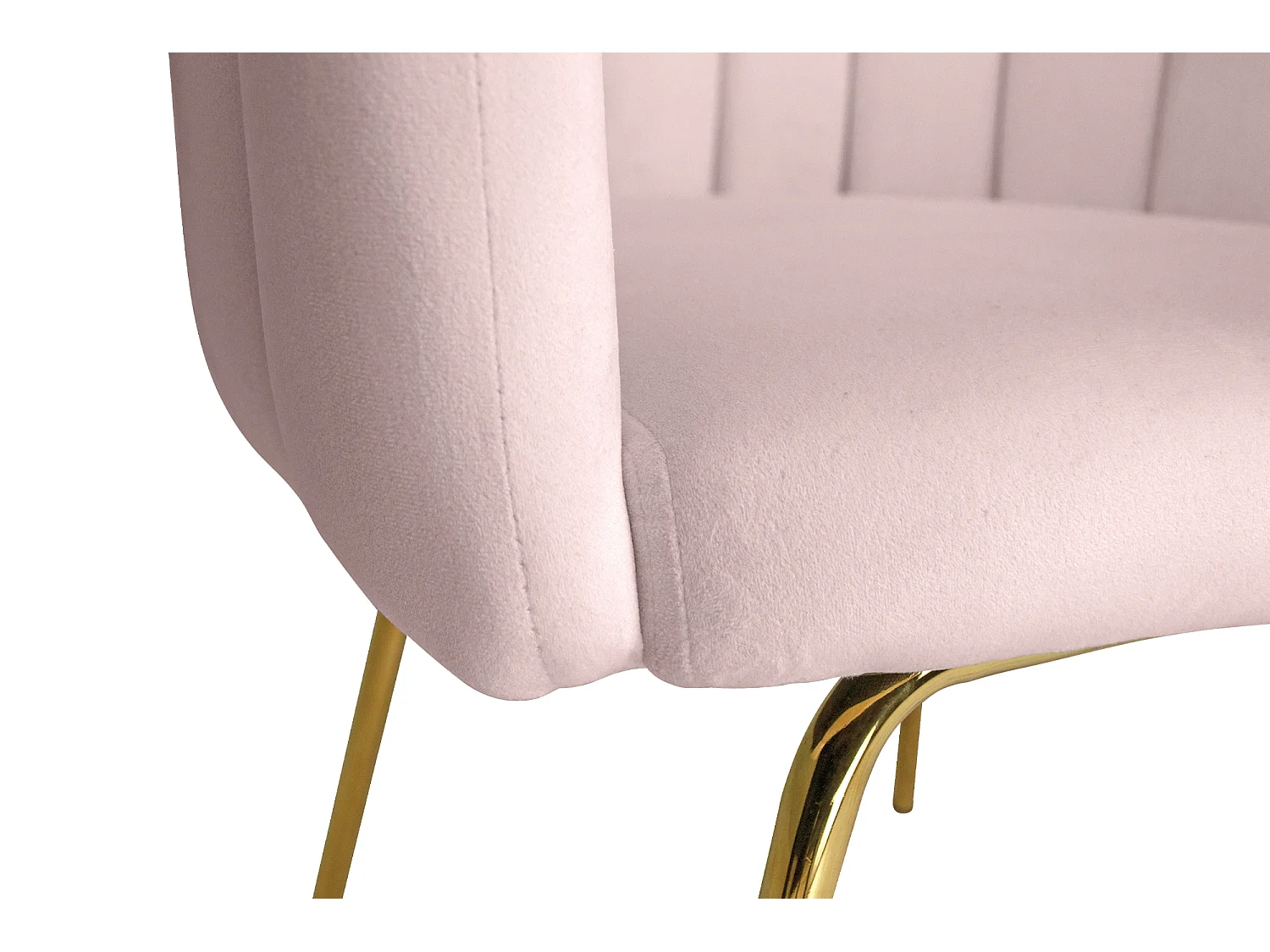 Poltrona conchiglia in velluto rosa poltroncina vintage – Perla