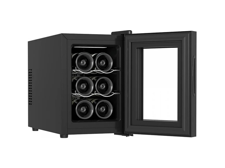 Livoo Cave à vin de service 6 bouteilles noir - GS153