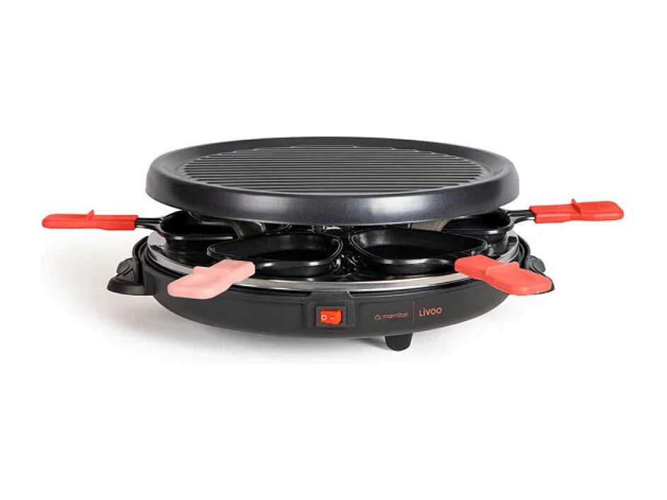 Livoo Appareil à raclette 6 personnes 800w - DOC307