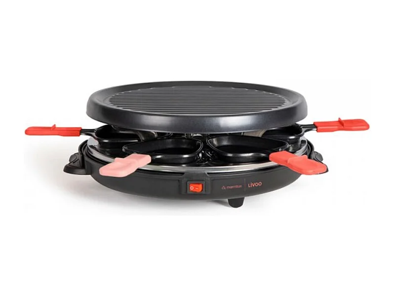 Livoo Appareil à raclette 6 personnes 800w - DOC307