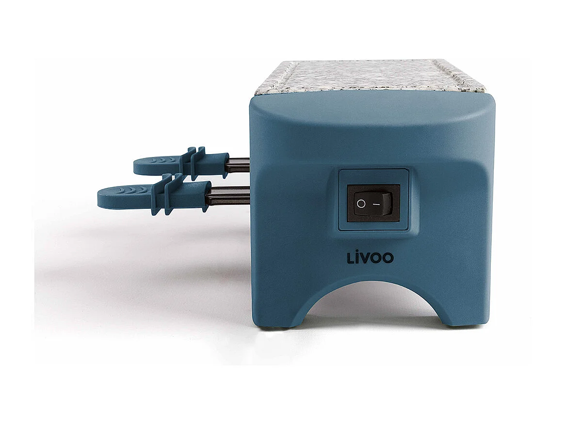 Livoo Appareil à raclette 2 personnes 350w bleu - doc156bs
