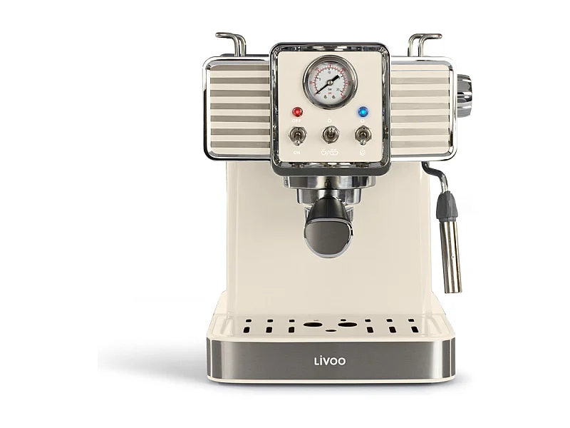 Livoo Machine à expresso 15bars crème - DOD174C
