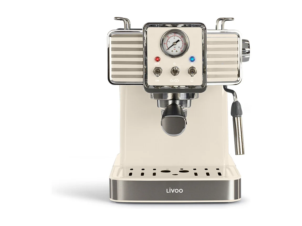 Livoo Machine à expresso 15bars crème - DOD174C