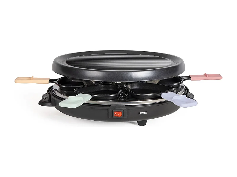 Livoo Appareil à raclette 6 personnes 800w - DOC207P