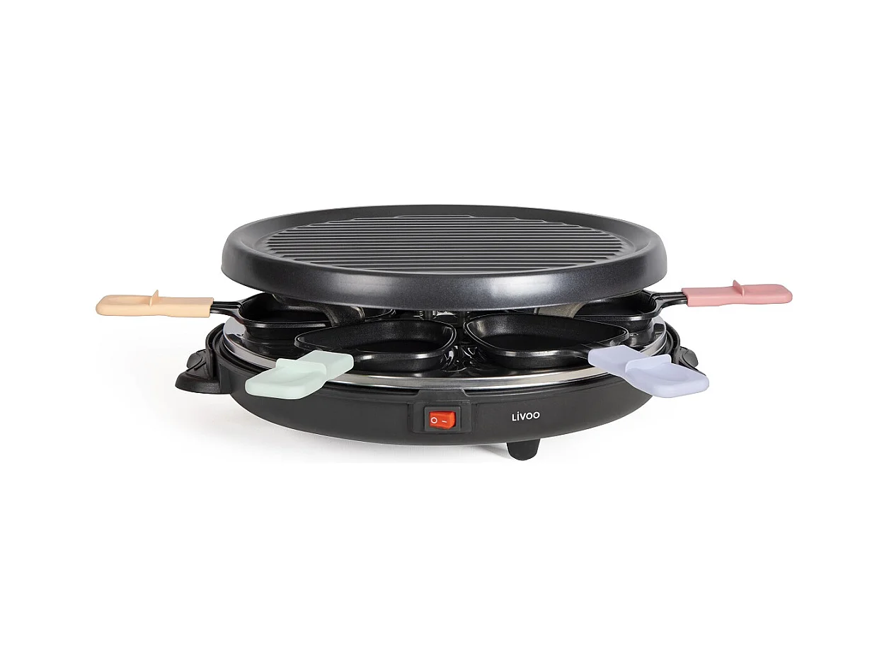 Livoo Appareil à raclette 6 personnes 800w - DOC207P