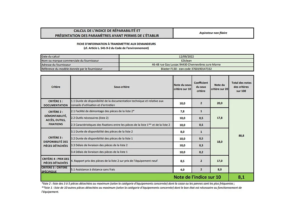 Odkurzacz Ręczny Bezprzewodowy E.ziclean F130 - Ultra Lekki i Mocny