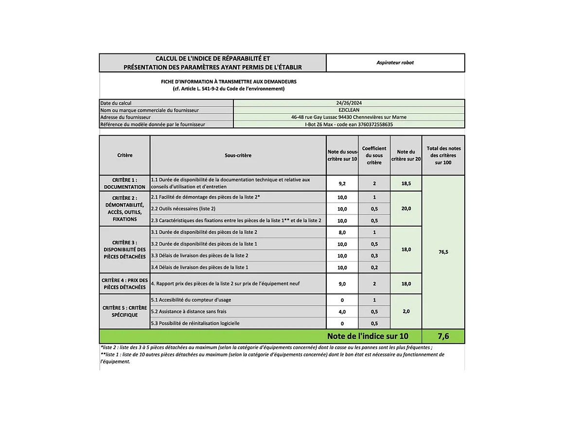 E.ziclean Aspirateur robot laveur connecté - I-BOT Z6 MAX