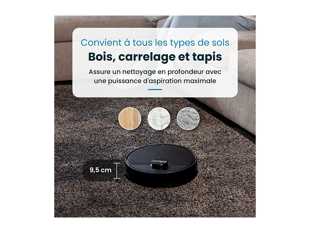 E.ziclean Aspirateur robot laveur connecté - I-BOT Z6 MAX