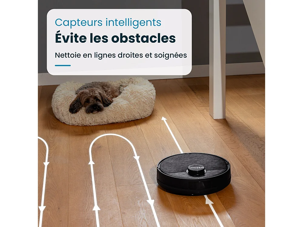 Robot aspirapolvere lavapavimenti connesso EZIclean® I-Bot Z6 MAX - Navigazione Laser ad Alta Precisione