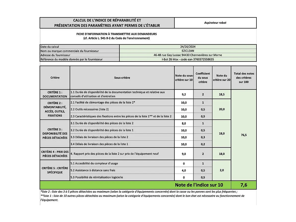 E.ziclean Aspirateur robot laveur connecté - I-BOT Z6 MAX
