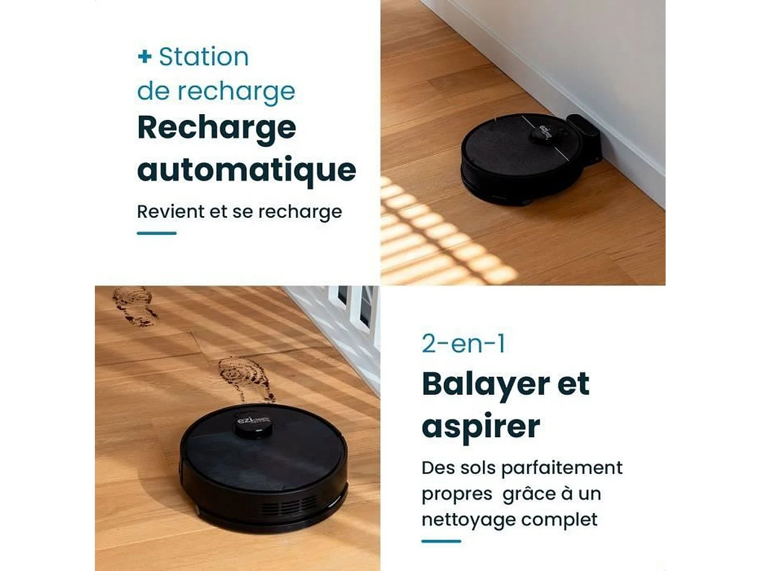 E.ziclean Aspirateur robot laveur connecté - I-BOT Z6 MAX