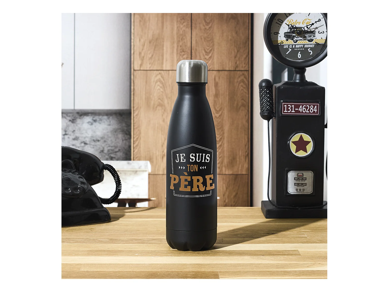 Bouteille Isotherme Je Suis Ton Pere 50cl Noir